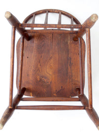 antique Windsor bow back spindle chair