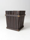 antique Arts & Crafts wooden bin