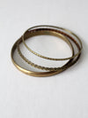 vintage brass bangles set of 3