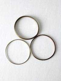vintage brass bangles set of 3