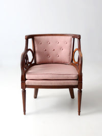 antique classical revival upholstered armchair