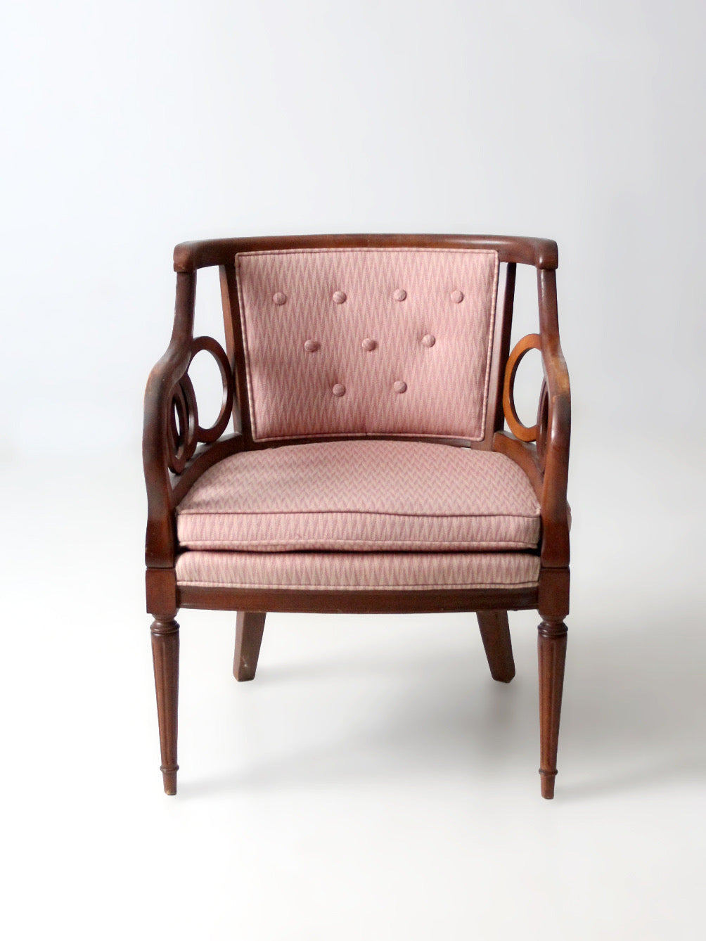 antique classical revival upholstered armchair