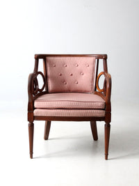 antique classical revival upholstered armchair