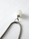 vintage white stone pendant necklace