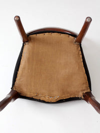 antique Victorian balloon-back chair with needlepoint upholstery