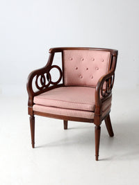 antique classical revival upholstered armchair