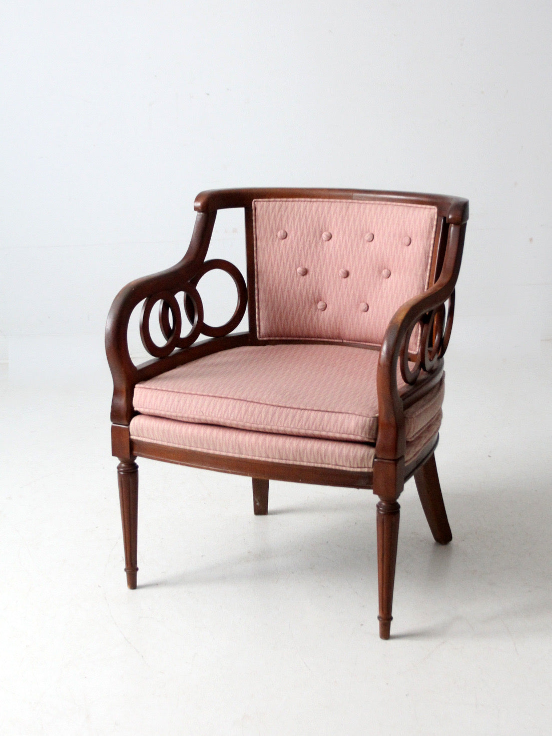 antique classical revival upholstered armchair