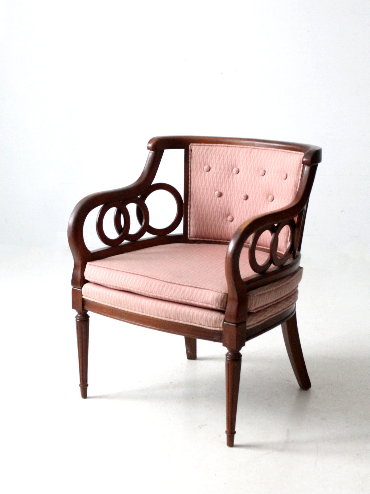 antique classical revival upholstered armchair