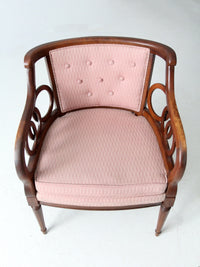 antique classical revival upholstered armchair
