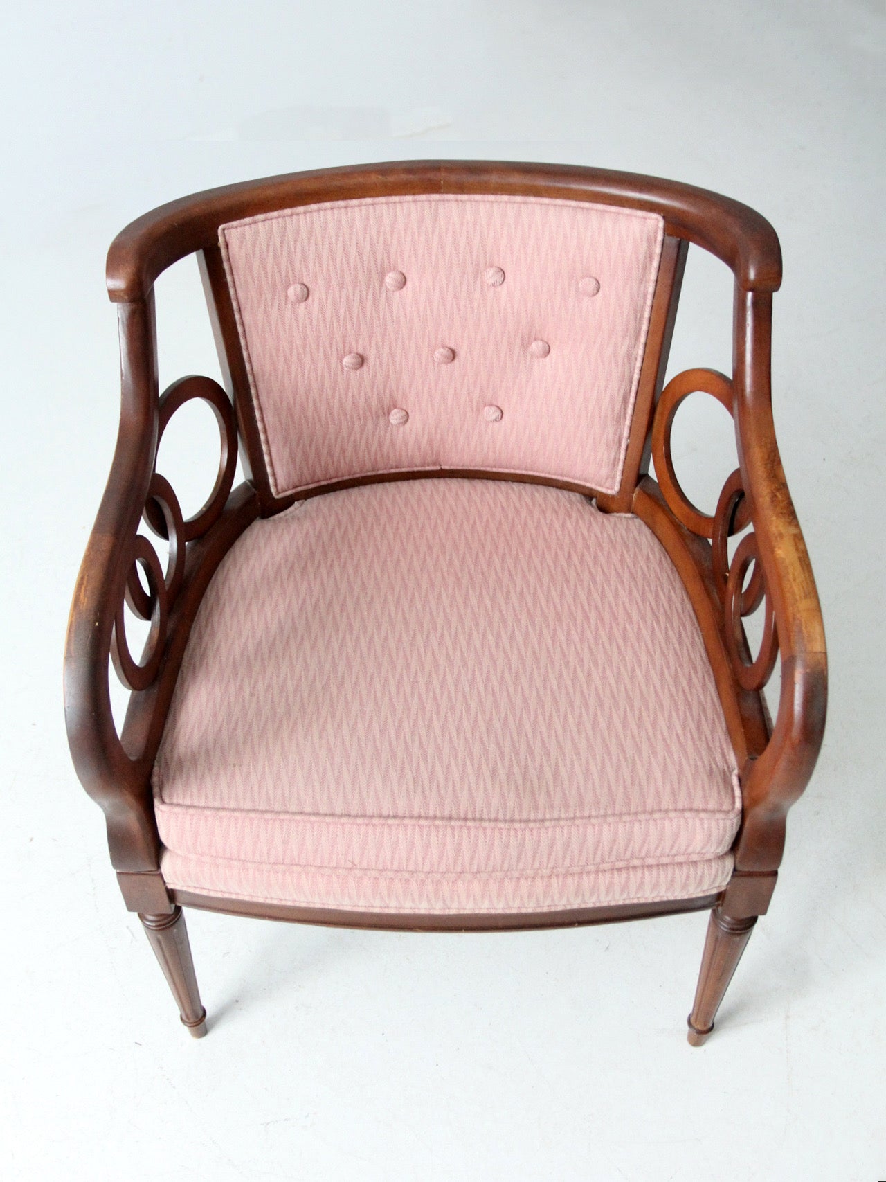 antique classical revival upholstered armchair