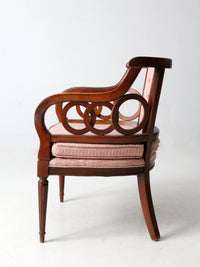 antique classical revival upholstered armchair