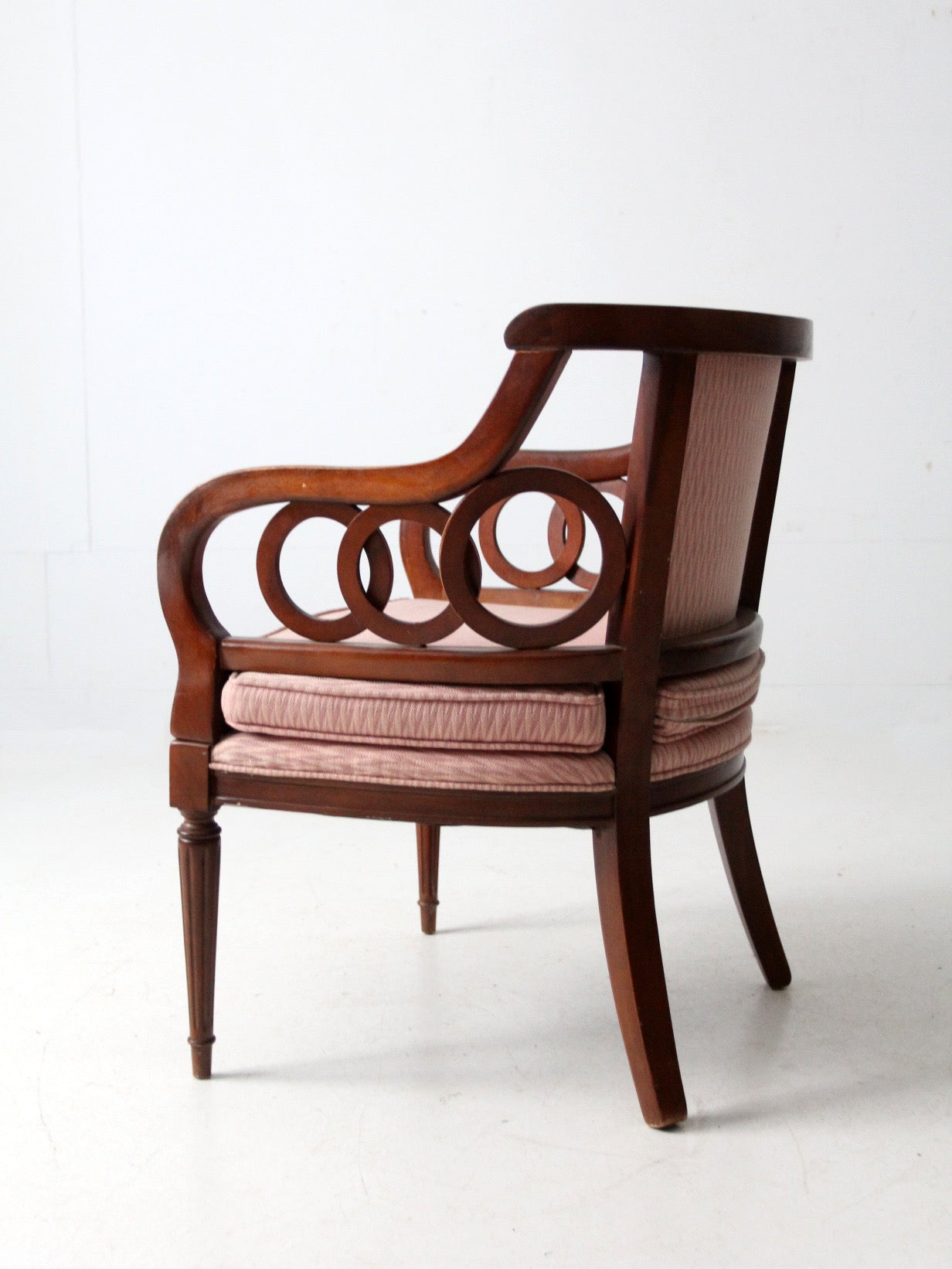 antique classical revival upholstered armchair