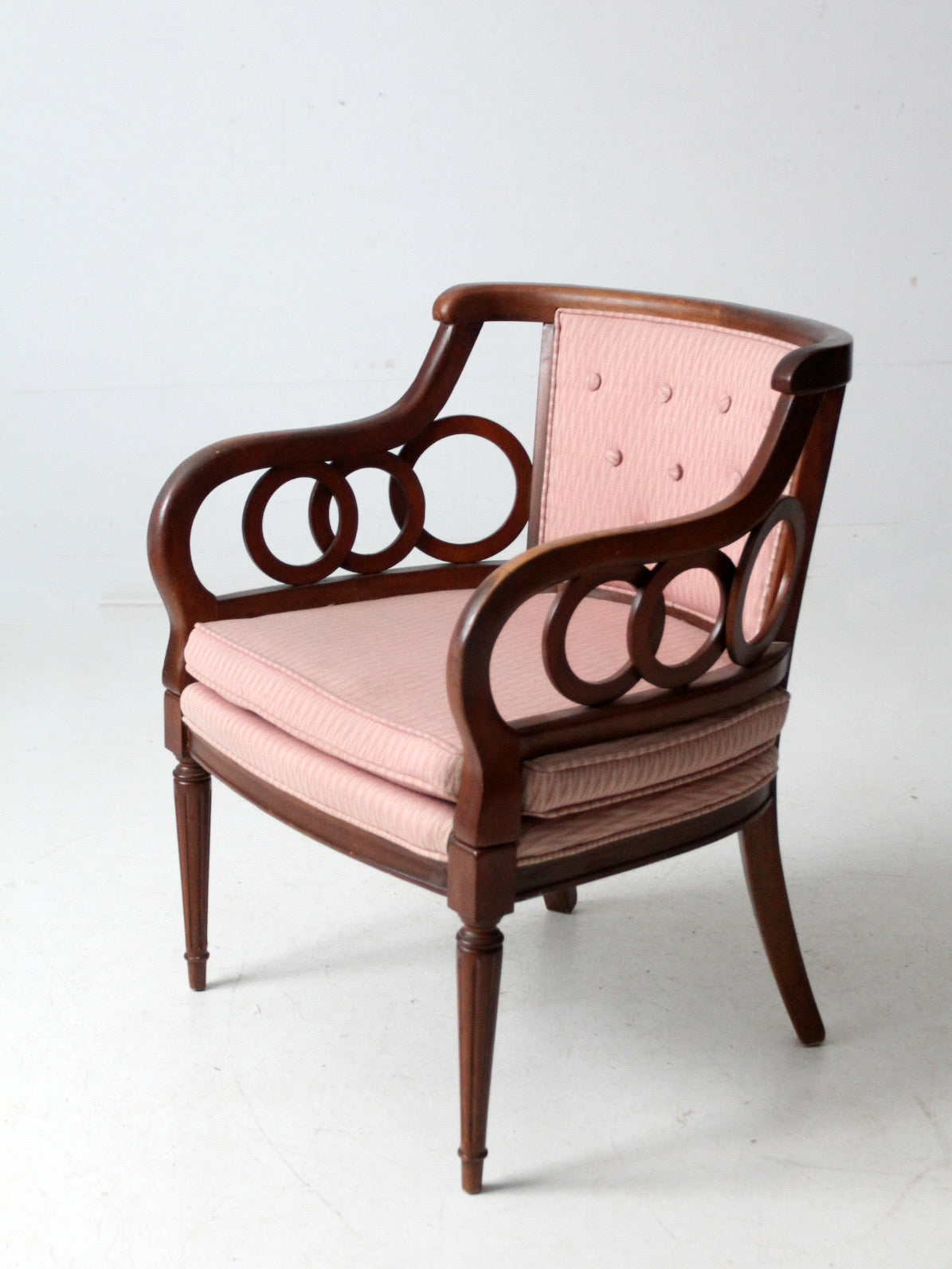 antique classical revival upholstered armchair