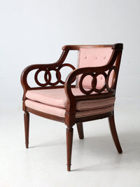 antique classical revival upholstered armchair