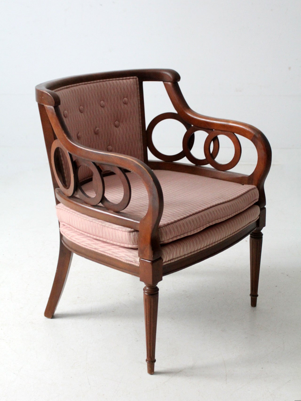 antique classical revival upholstered armchair