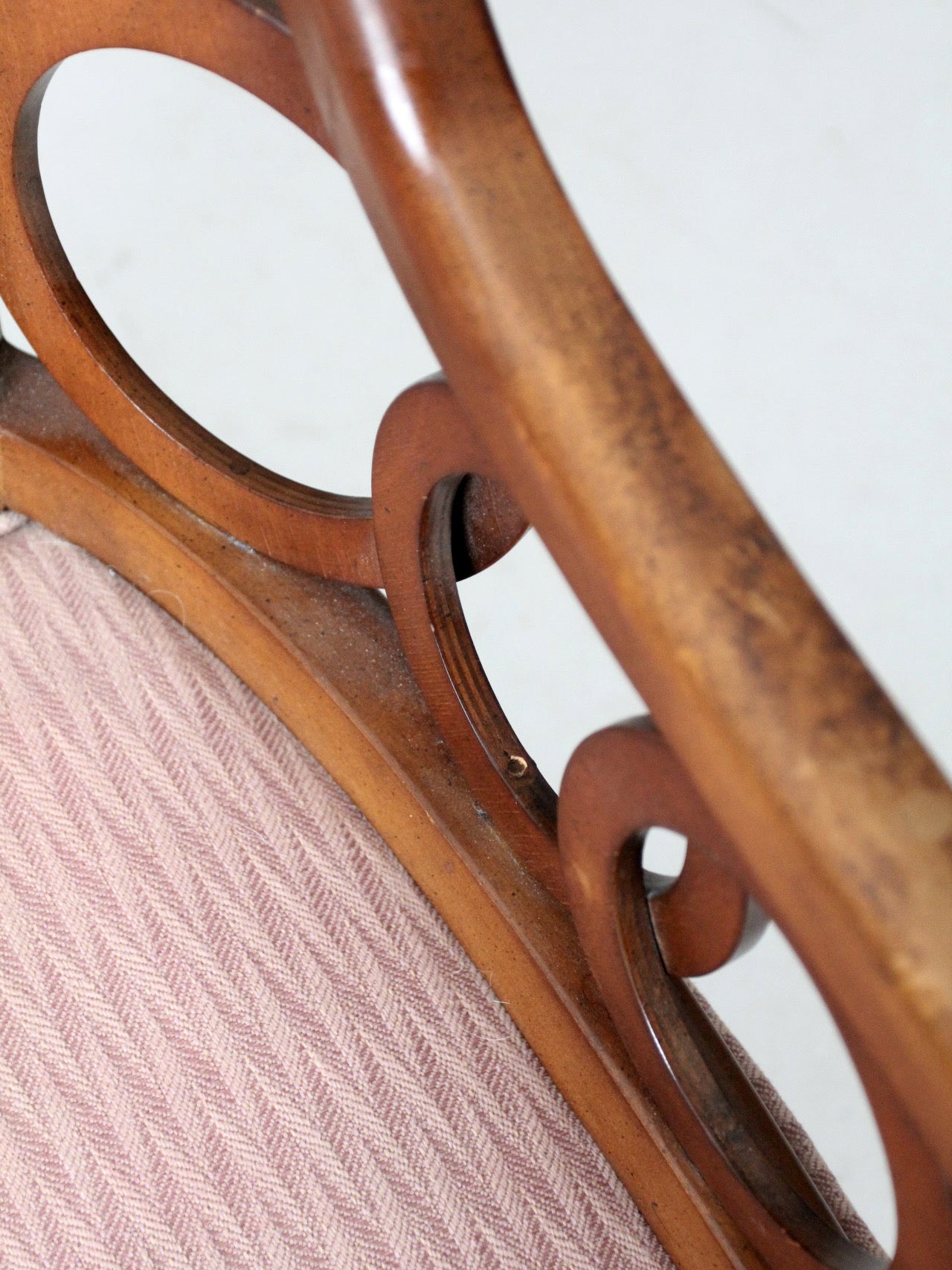 antique classical revival upholstered armchair