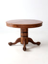 antique round oak dining table