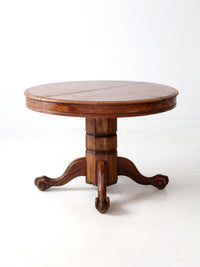 antique round oak dining table