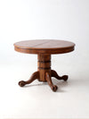 antique round oak dining table
