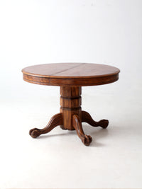 antique round oak dining table