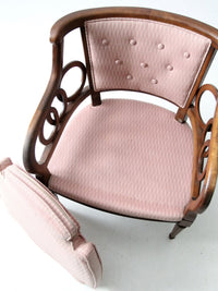 antique classical revival upholstered armchair