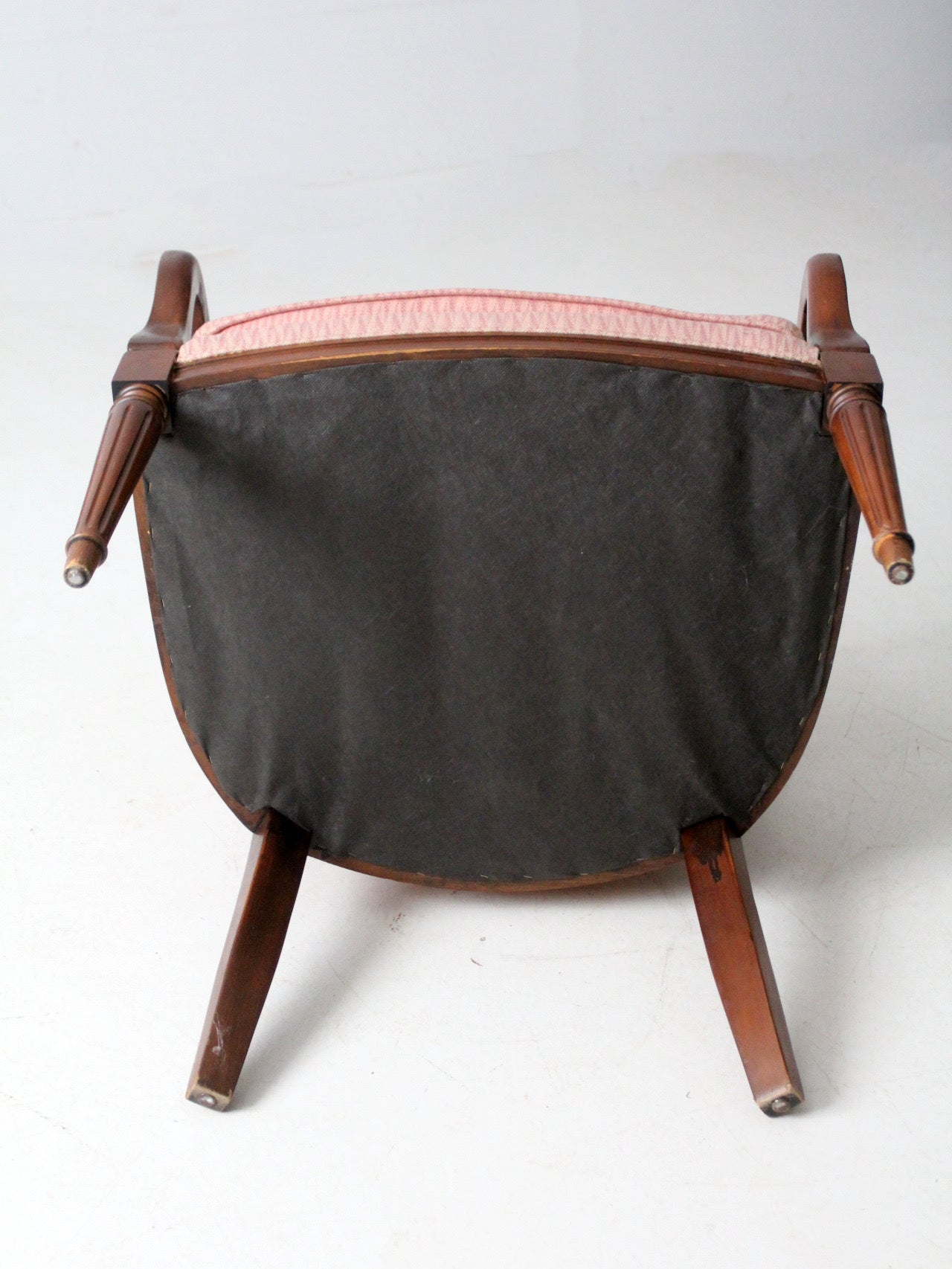 antique classical revival upholstered armchair