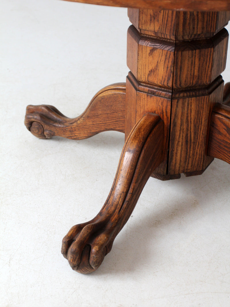 antique round oak dining table