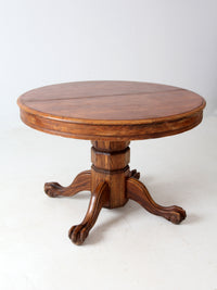 antique round oak dining table