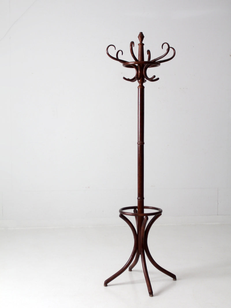 antique bentwood hall tree coat rack