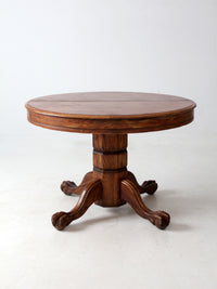 antique round oak dining table