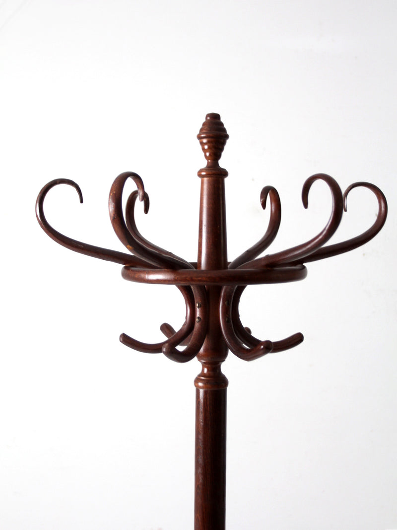 antique bentwood hall tree coat rack