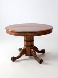 antique round oak dining table