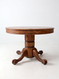 antique round oak dining table