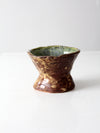 vintage studio pottery pedestal bowl