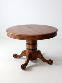 antique round oak dining table