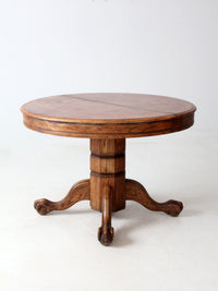 antique round oak dining table