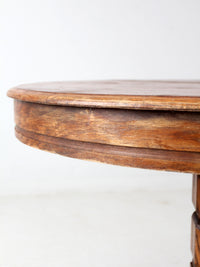 antique round oak dining table