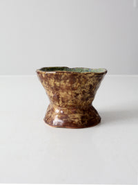 vintage studio pottery pedestal bowl