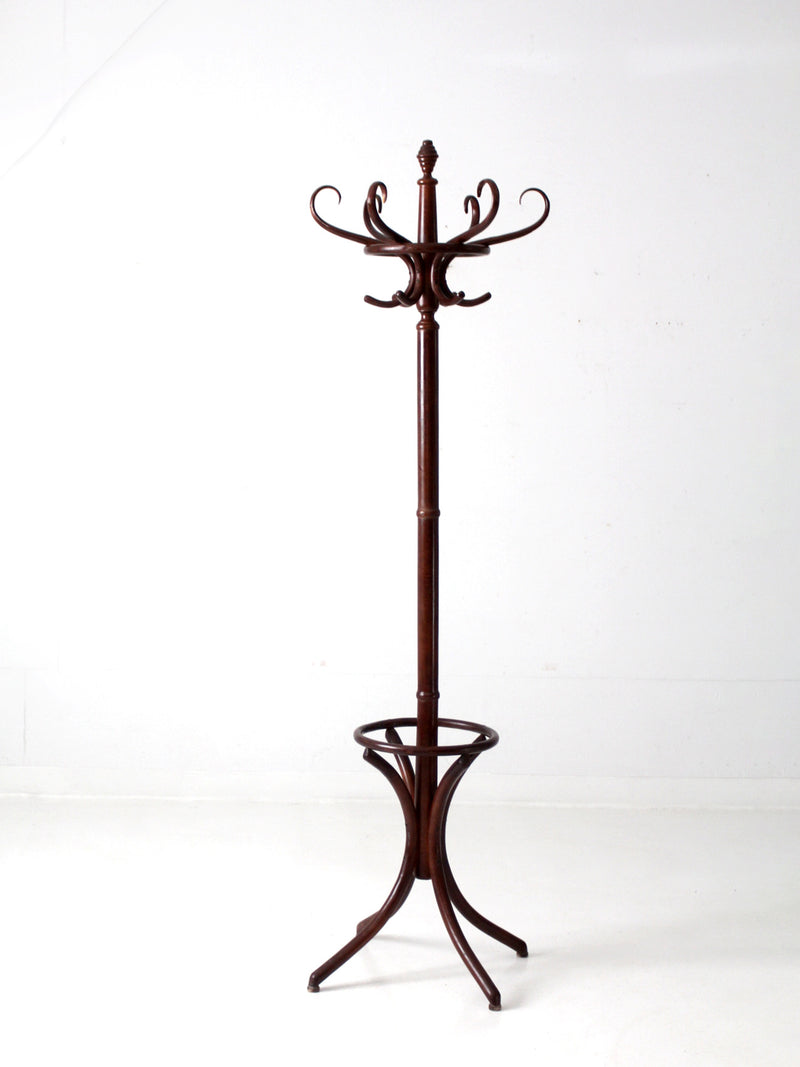 antique bentwood hall tree coat rack