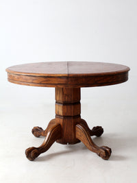 antique round oak dining table