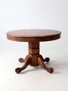 antique round oak dining table