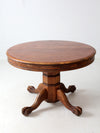 antique round oak dining table