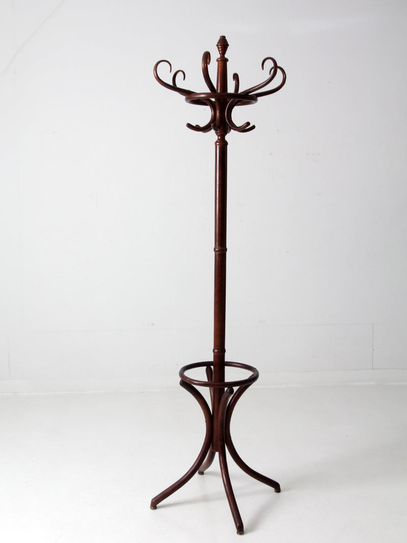 antique bentwood hall tree coat rack