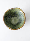 vintage studio pottery pedestal bowl