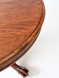 antique round oak dining table