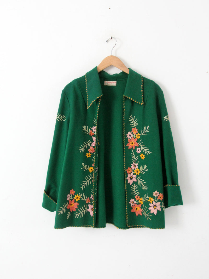 vintage 50s Mexican embroidered jacket