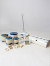 vintage enamel kitchen set by Kitchen Beautilities circa 1930s - 1940s
