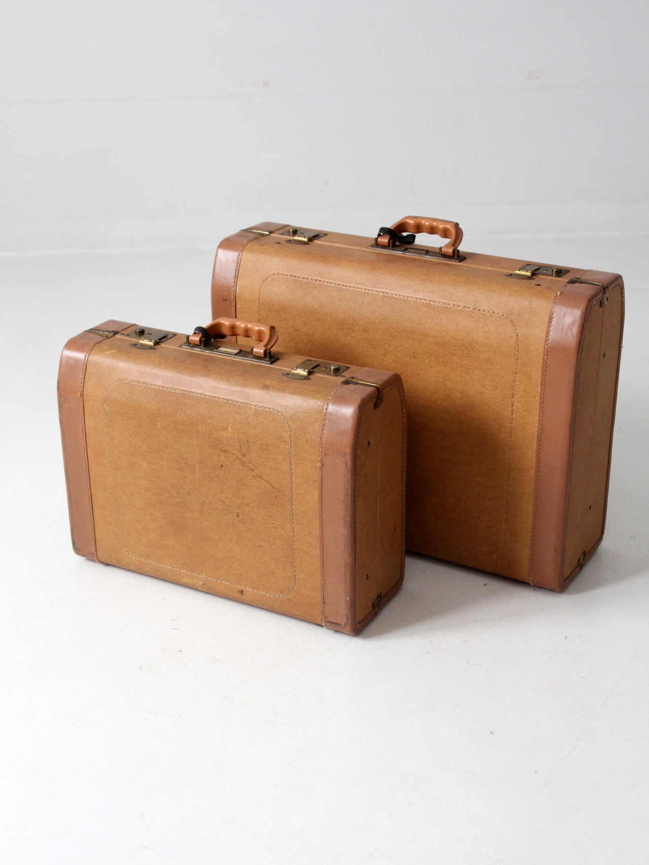 vintage Crown suitcase pair