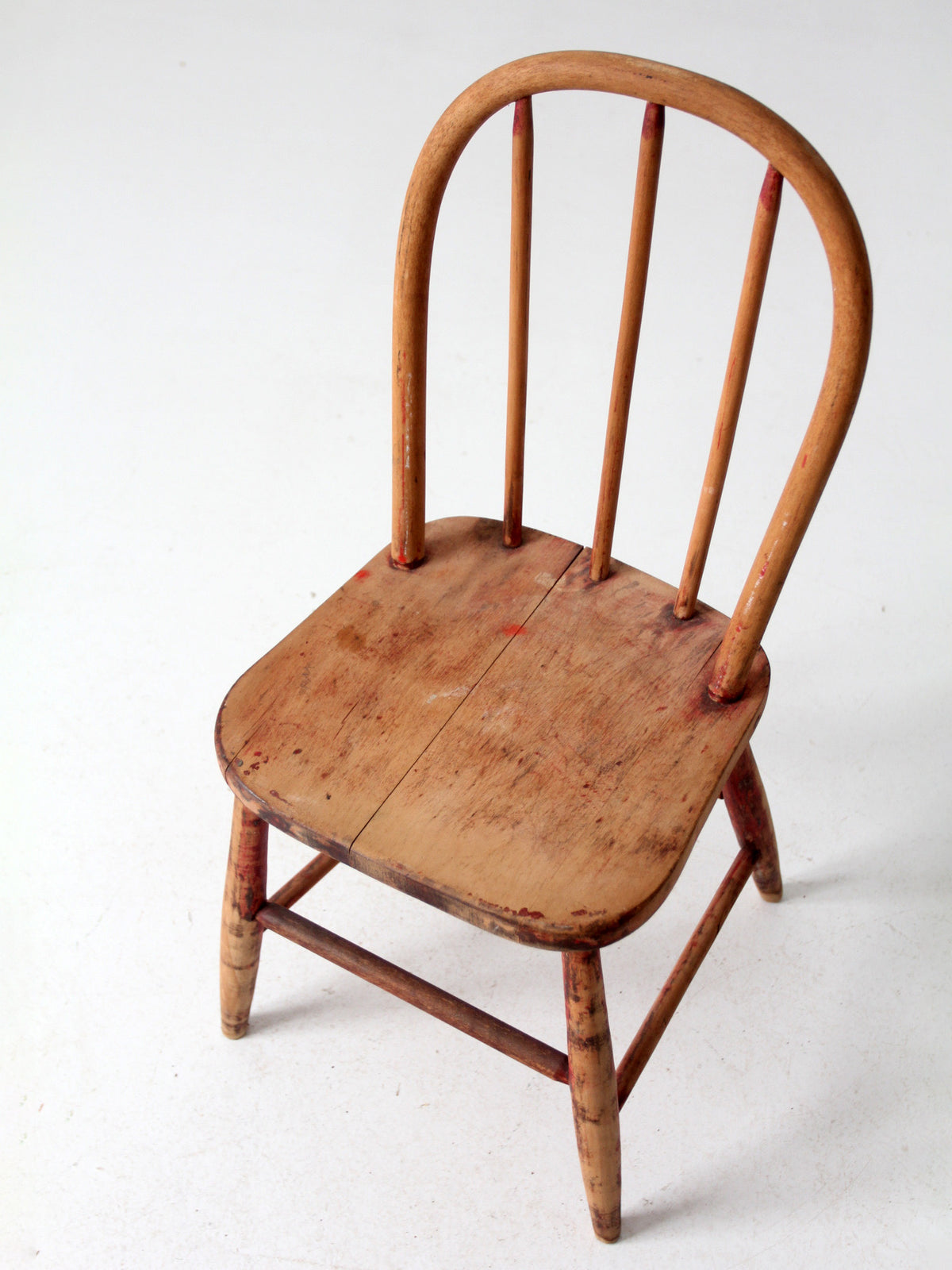 vintage 1930s spindle back children's wood chair