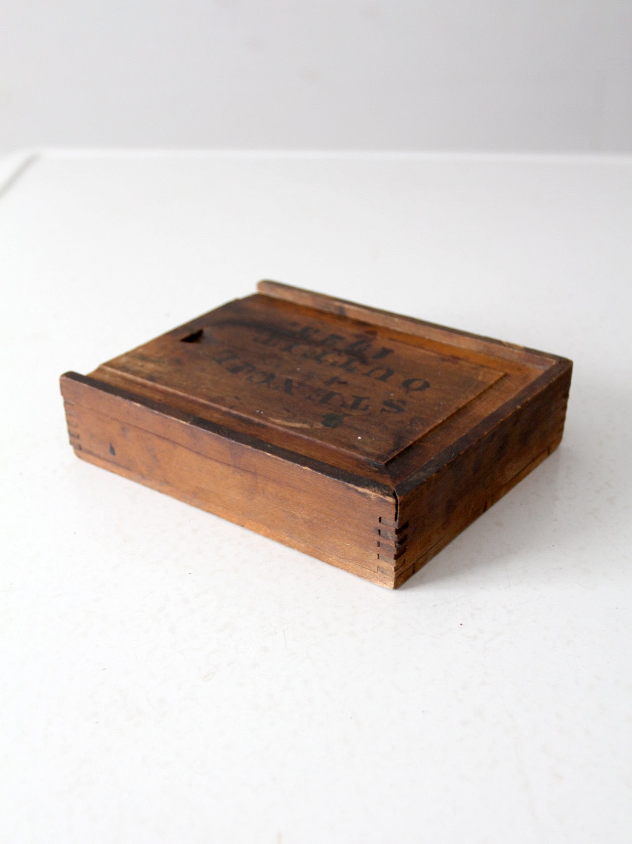 1920s brass stencil set with box